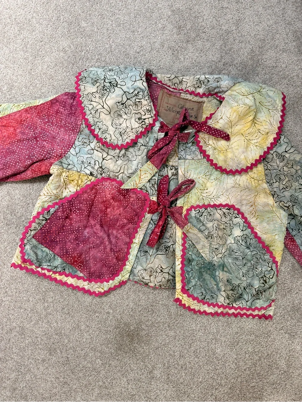 Hot Pink Handmade Quilted Jacket - Picture 1 of 7